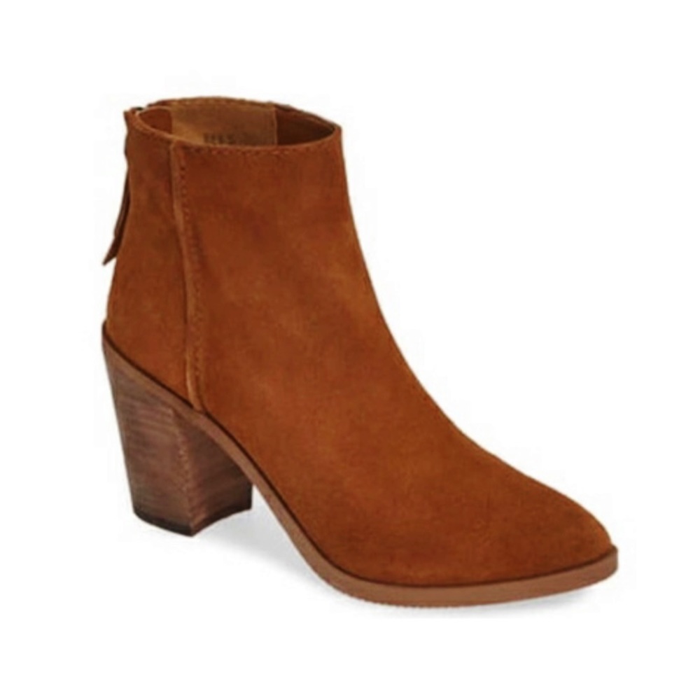 brown leather booties